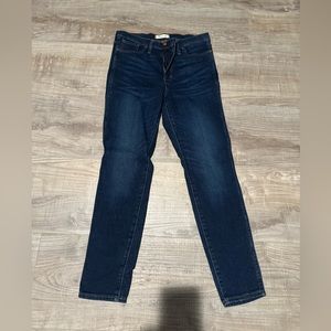 Madewell High rise dark skinny jeans